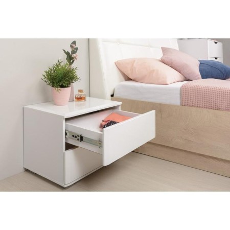 Tumbling bedside Musson 13.93, 530x352x377, white/ white gloss MDF-1