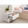 Tumbling bedside Musson 13.93, 530x352x377, white/ white gloss MDF
