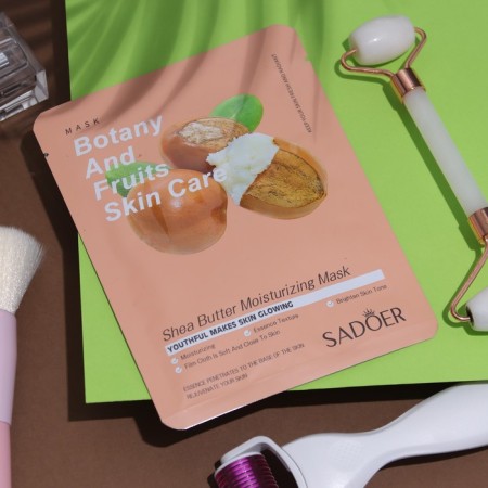 Fabric face mask with shi oil
