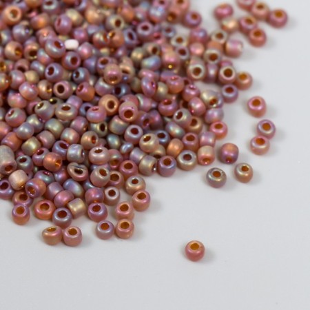 Glass 8/0 "Matte. Melange Violet-pink-yellow" 30 g-1