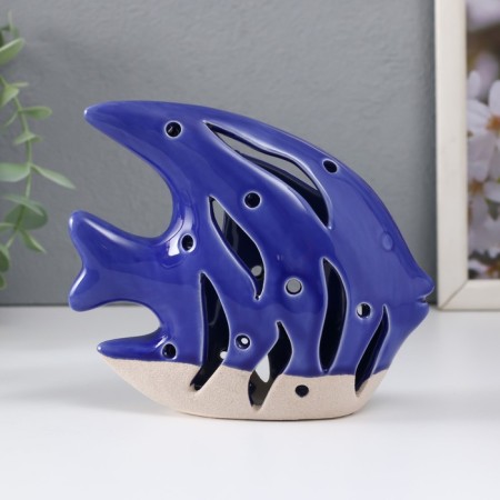 Souvenir Ceramics "Fish Scalaria" Sand-blue 13x5x11.8 cm-2