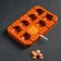Form for the candy "cats", silicone, 16.5 × 11 × 1.7 cm, 8 cells, with sticks, brown color
