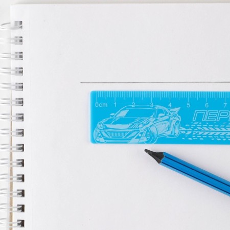 Plastic line 15 cm "first in everything", the blue case-4