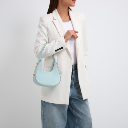 Bag Women's Baget with a zipper, blue color-8
