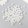 Set of beads "needlework" plastic, diameter 8 mm, 25 g, snow-white