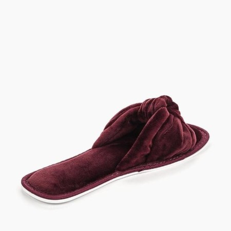 Slippers # 6 women, size 36.5, burgundy color-4