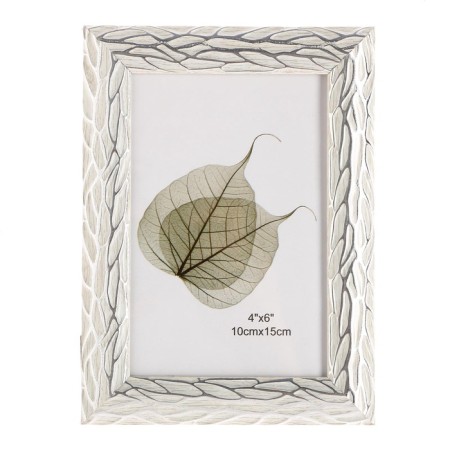 Photo frame plastic 10x15 cm "roots" beige with silver 19x14 cm-5
