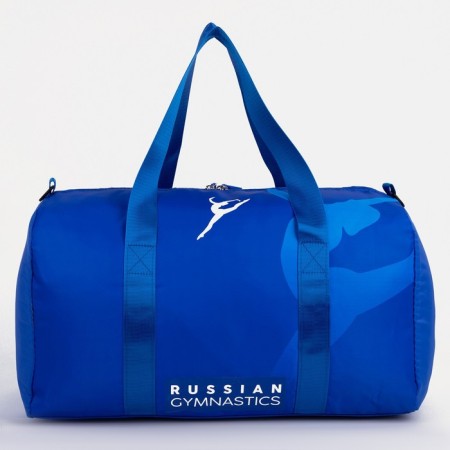 Female sports bag with zipper, blue color-3