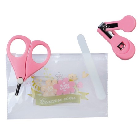 Manicure set of children for the smallest "Happiness" (scissors+forceps+saw)-2