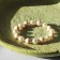Bracelet Pearl "Spring", beads No. 10, white-pink color