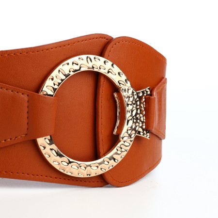 Women's belt, width 10 cm, red color-4