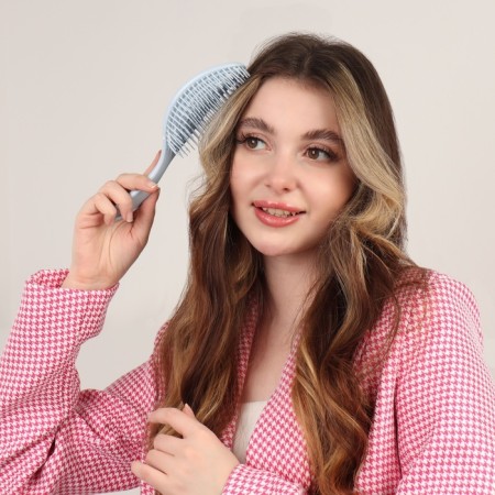The comb is massage, for drying hair, 7.5 × 23.5 cm, color mix-6