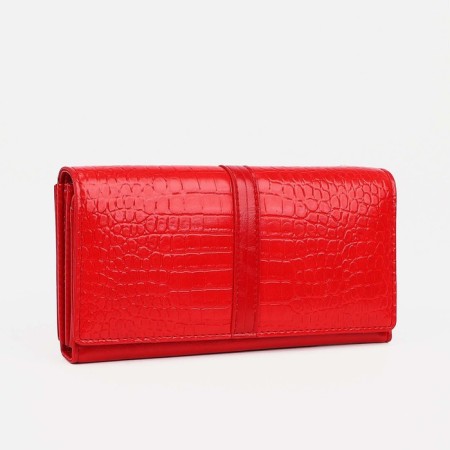 Women's wallet on magnets, red color