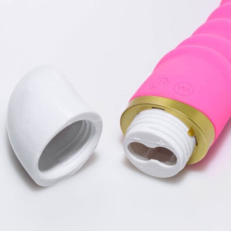 Vibrator with stimulation of point G, Form "Realistic", 19 x 3.5 cm, pink-2