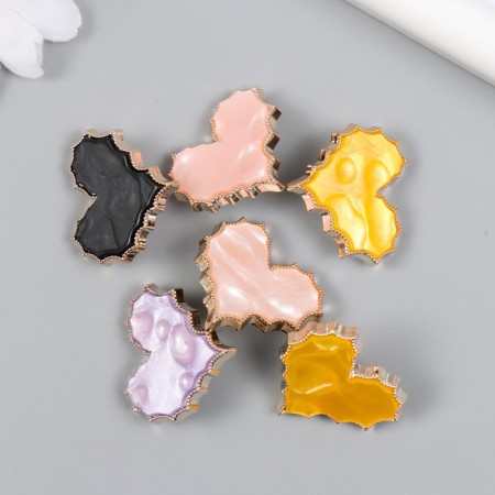 Button plastic for creativity "Stone Heart" mix 2.5x2.9x1 cm
