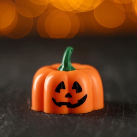 Candle "pumpkin", LED, species mix-1