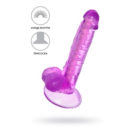 Realistic phallimitator A-Toys byfa Celiam, TPE, Purple color, 20.5 cm