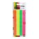 Bookmarks with adhesive edge, 5 x 135 mm, 4 colors of 20 sheets, plastic, Devente monochrome, cardboard blister
