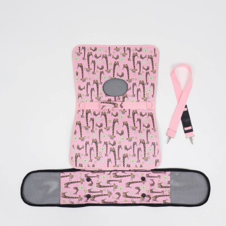 Bag - Animal Carriage "Giraffes", Pink, Size S, 37.5 x 17 x 22 cm-10
