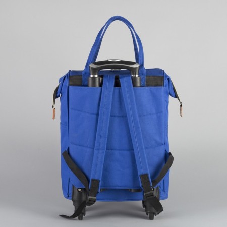 Bag-rug 2 in 1 on wheels 18 ", lightning department, external pocket, blue color-2
