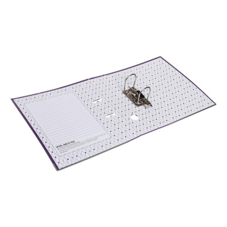 A4, 75 mm, calligrata, PVC, embossing "flax", metal edging, pocket for a spine, collection, purple, mix-6
