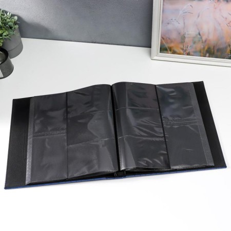 Photo album in 600 photos 10x15 "Python leather" to leatherette, bright blue-2