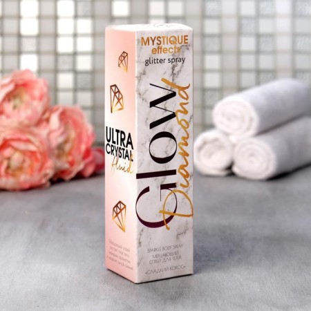The flickering body spray Glow Diamond, 150 ml, the aroma of coconut, Beauty Fox-2