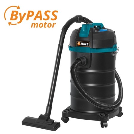 Vacuum cleaner BORT BSS-1530, 1500/300 watts, dry/wet cleaning, 30 l, black