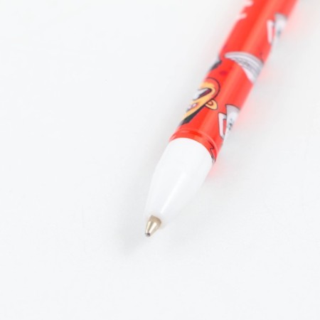 Handle joke Blood blue paste 0.5 mm with a cap “handle of a workaholic” plastic-3