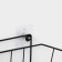 Basket with 3 hooks, 37 × 20 × 19.5 cm, black color