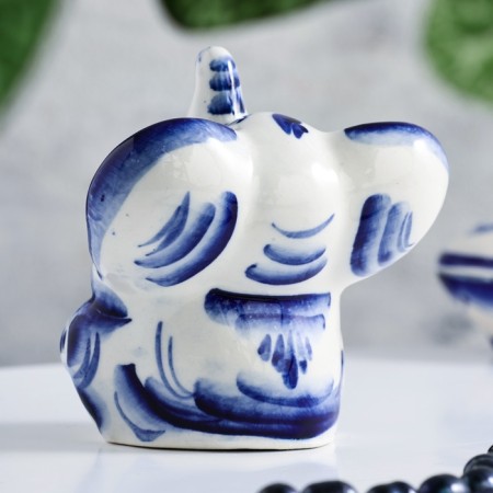 Сувенир «Слон Чайник», 9 см, гжель-1