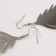 Earrings Metal "Fern" leaflet, color silver