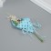 A set of decorative bouquets (12 pcs) "Rose" 5x9 cm, turquoise