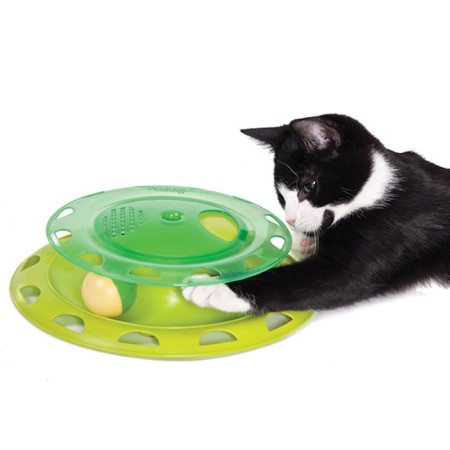 Petstags "track" toy for cats, with a cat mint container-3
