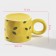 Ceramic mug with silicone lid of the Lemon shares, 350 ml, yellow color