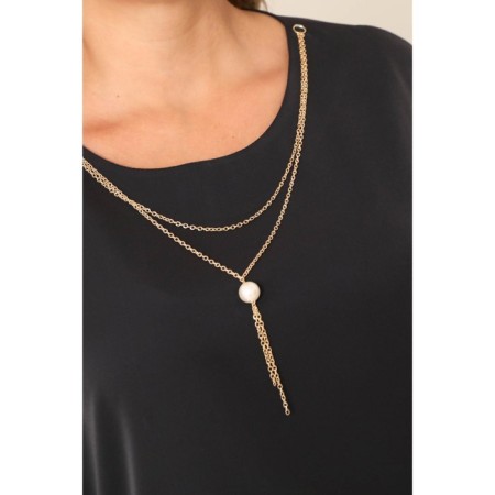 Female blouse, size 46, black color-1