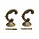 The hook for the curtains "tundra" ks002, one -rod, bronze color