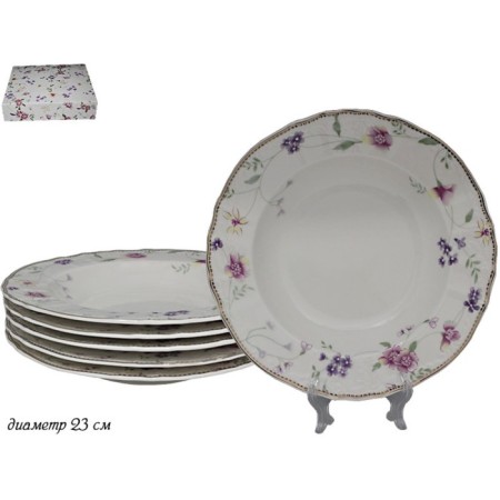 A set of deep plates Lenardi Florence, 6 pcs