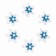 Decor "Snowflakes", set of 6 pcs.