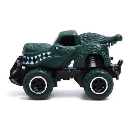 Dino radio -controlled jeep works on batteries, green color-1