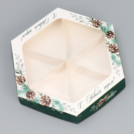 Folding box “Happy New Year!”, 23 x 23 x 4 cm, new year-1