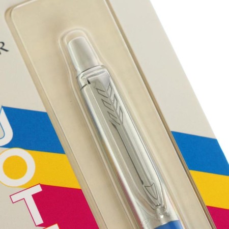 Ballpoint pen Parker Jotter Color M, plastic case, blue ink, blister-4