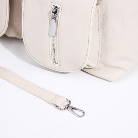 Lugus bag, 3 outer pockets, milk color-5