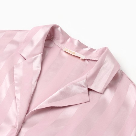 Female pajamas (shirt, trousers) kaftan "strip", powder, size 40-42-6