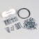 Carnish-string 7 m, with metal clamps, 40 pcs, white color