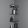 Bathroom shelf is an angular 4-tier, 20.5 × 20.5 × 72 cm, color chromium