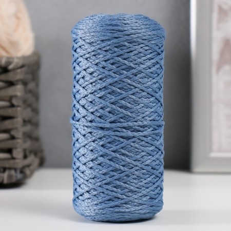 Knitting cord 100% polyester 1mm 200m/75 ± 10g (17-gray-blue)