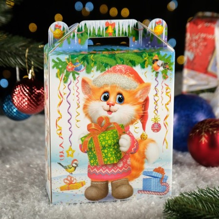 Gift box "Hare-Kot" White, 16 x 7.5 x 26 cm-1