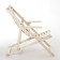 Flexible deck chair with armrests, linden 64x125x11 cm