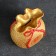 Piggy bank "Money bag" ruble red, gold, 15 cm